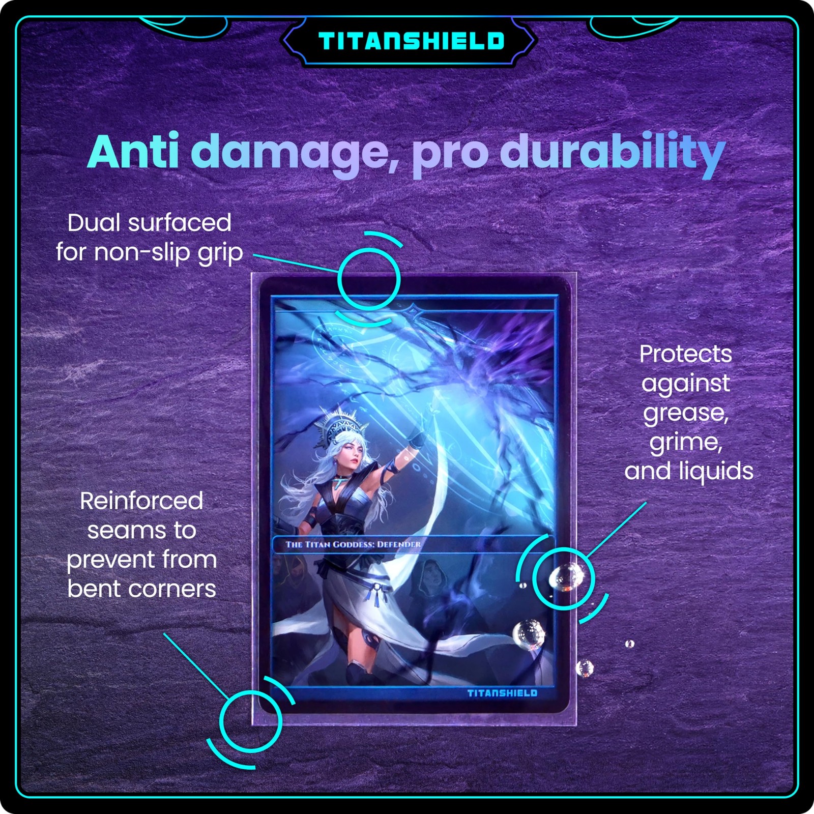 TitanShield Premium Card Sleeves | Compatible with Standard | 66x91mm, Clear