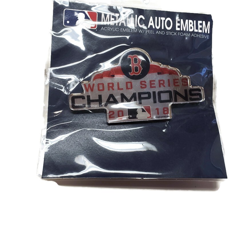 MLB Boston Red Sox Car Emblem 2018 World Series Champions WinCraft Peel Stick