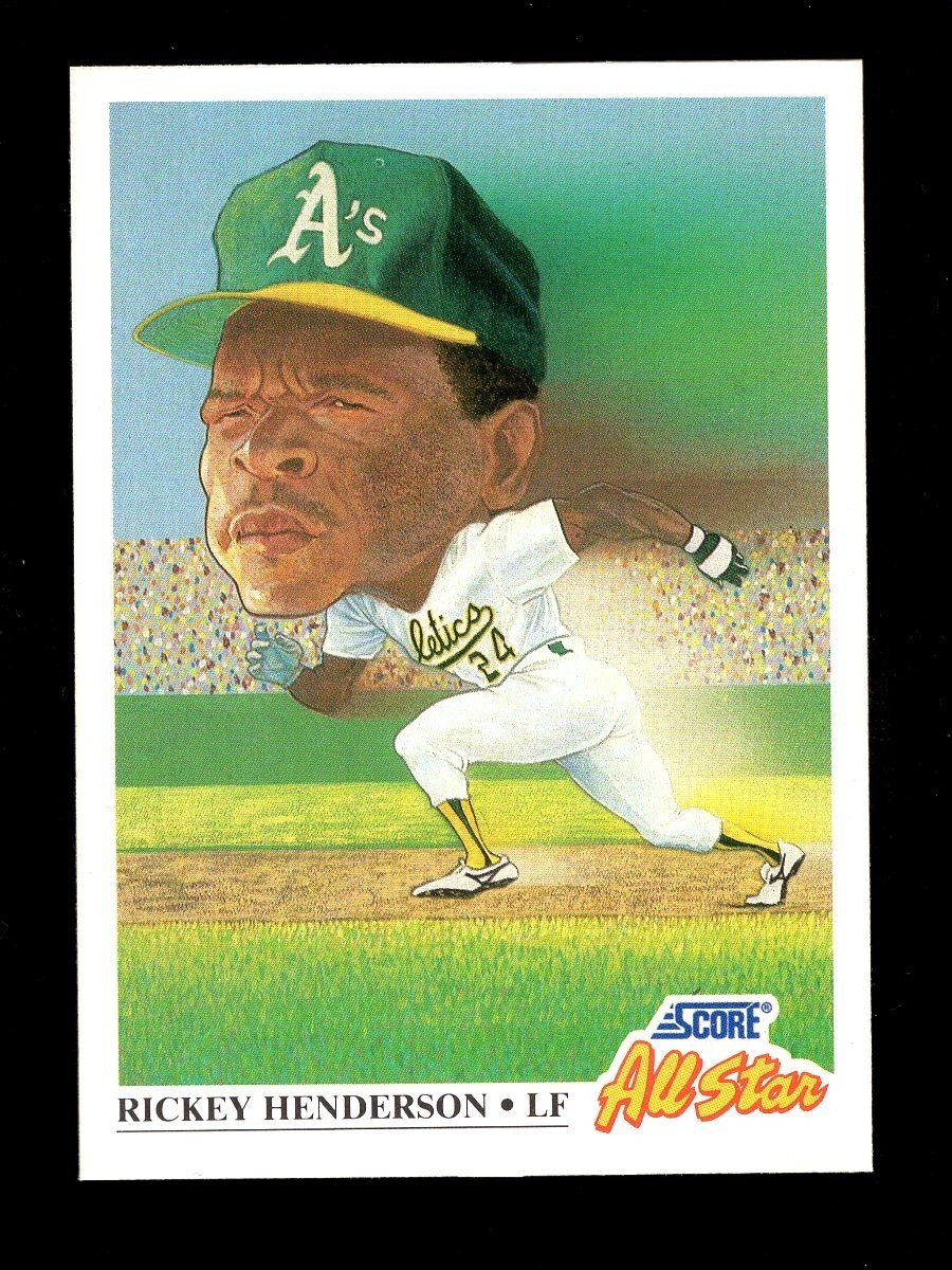 1991 SCORE ALL STAR #397 RICKEY HENDERSON ATHLETICS YANKEES