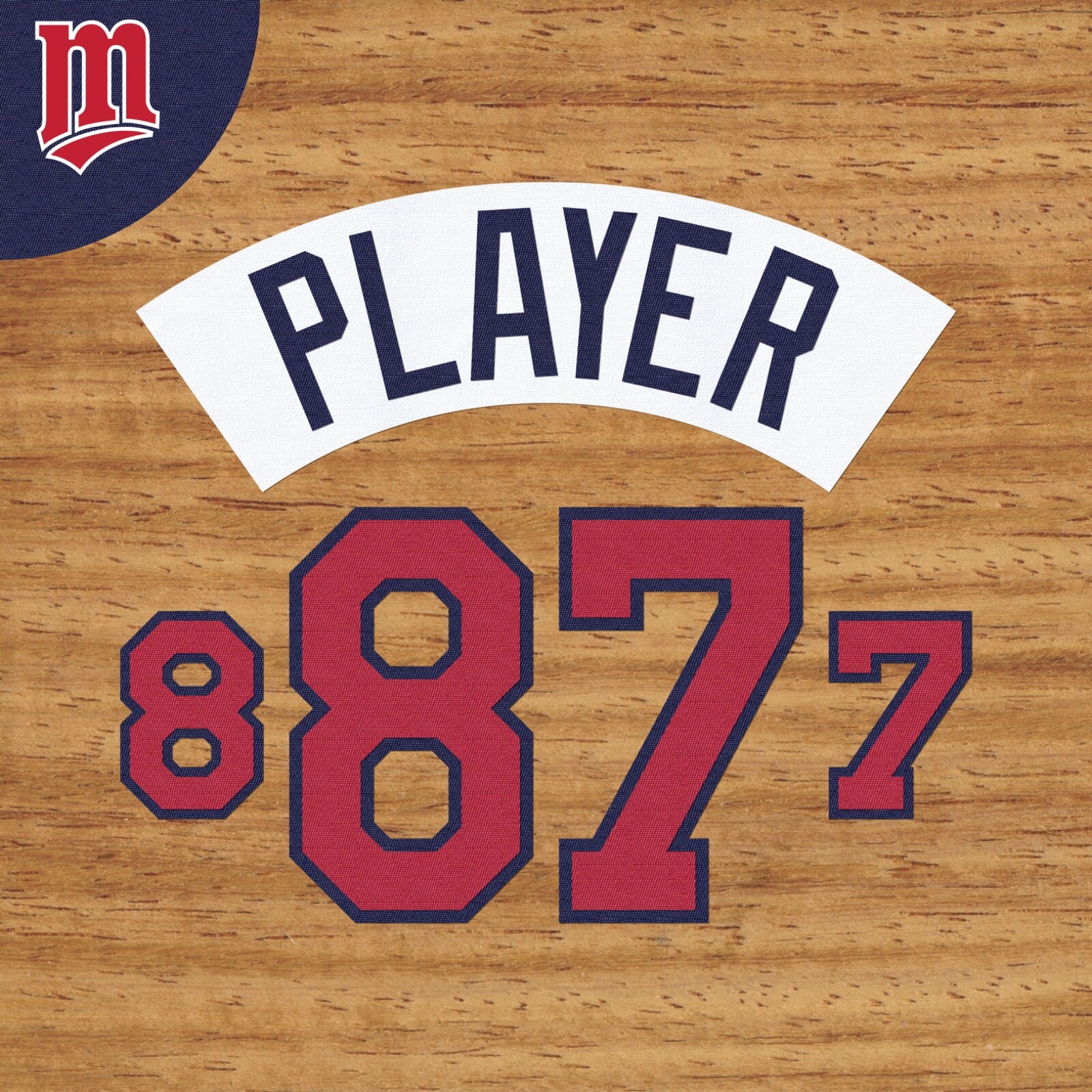 MINNESOTA TWINS HOME JERSEY LETTERING AND NUMBERING KIT (1987-2014)