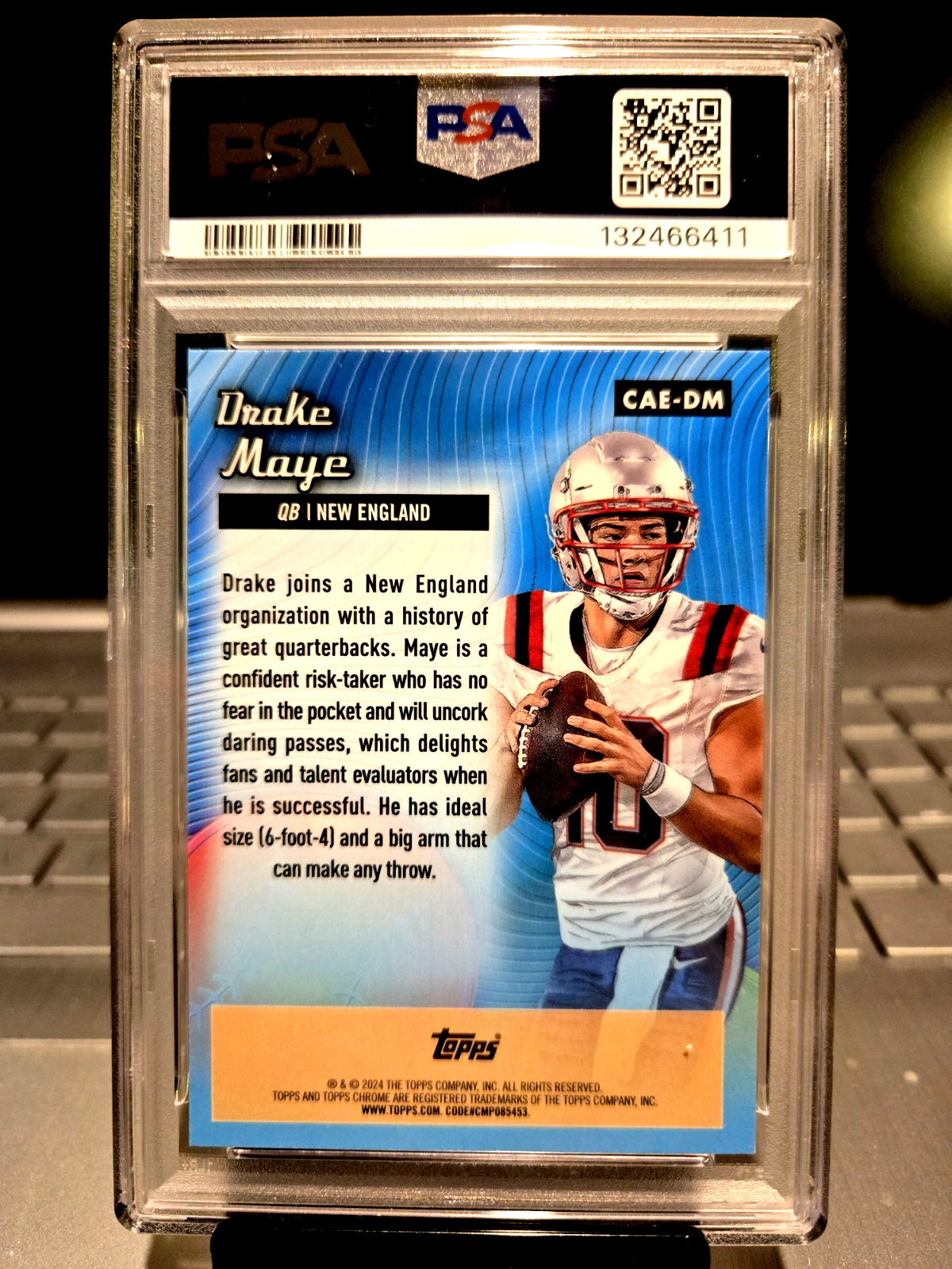 2024 Topps Chrome Drake Maye Chrome ALL-ETCH-X-FRACTOR #CAEDM Gem Mt. 10 “TB-10.