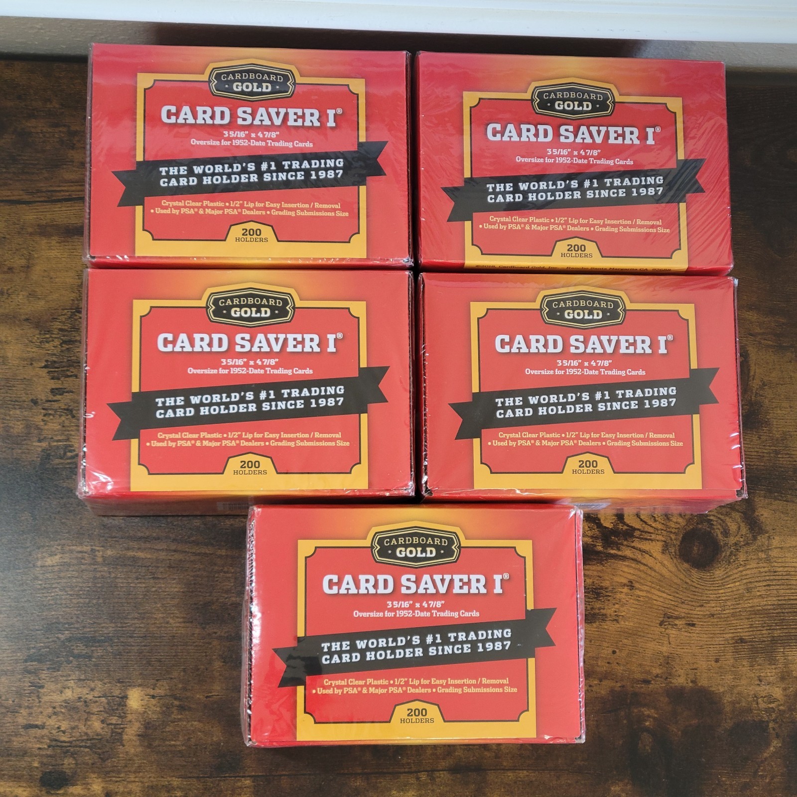 Card Saver 1s Lot Of 1,000 Cardboard Gold for PSA Grading Pokemon Cards New