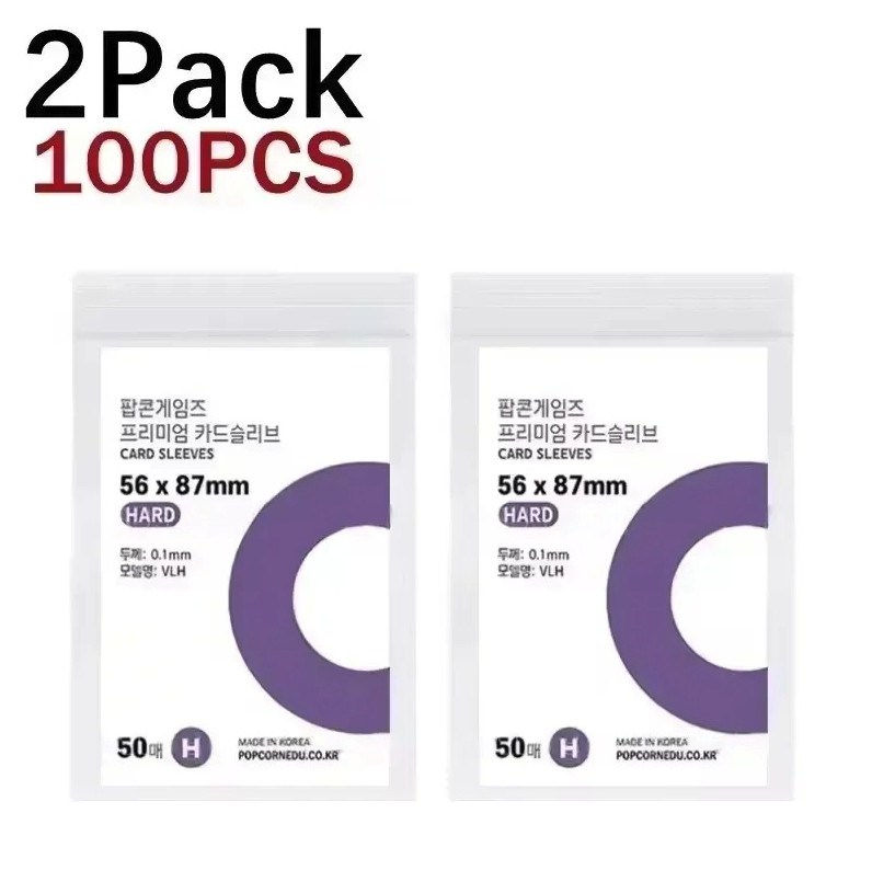 100pcs Transparent Card Sleeves Kpop Photo Poker Protective Covers – NEW