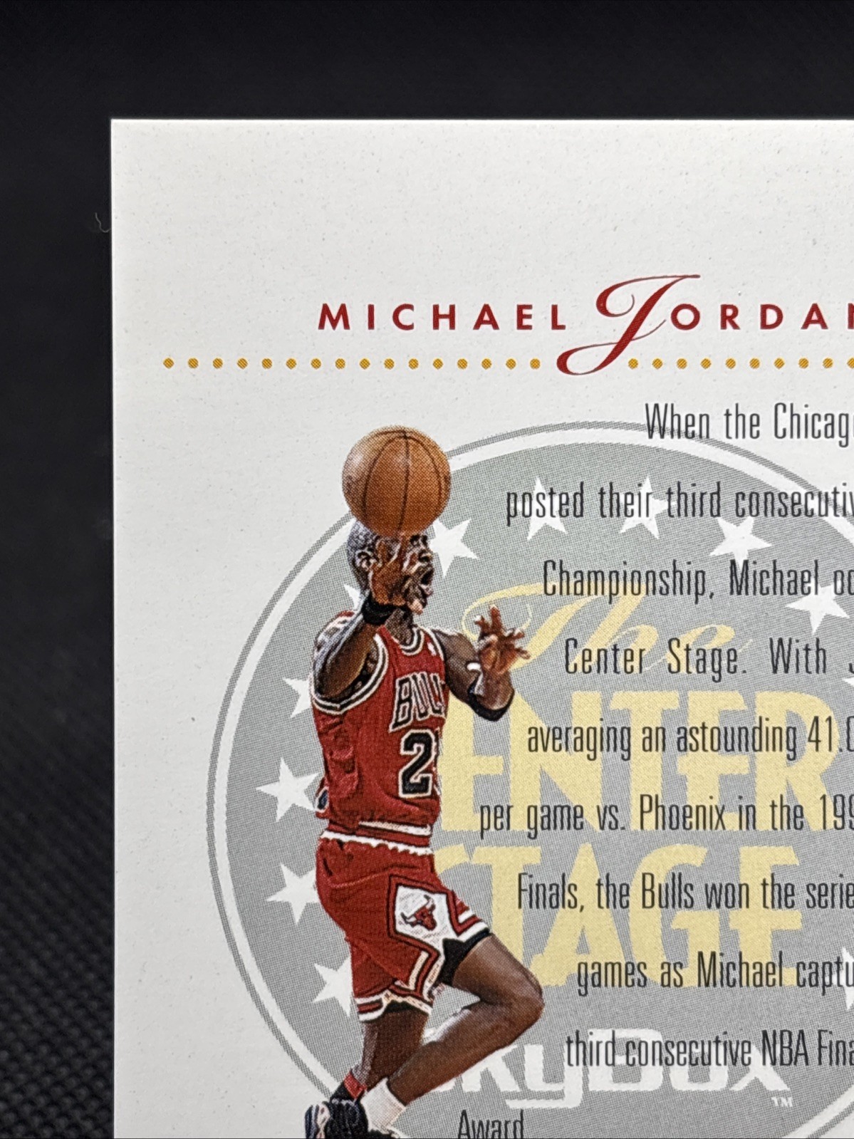 1993-94 Skybox Premium – Insert The Center Stage Michael Jordan #CS1 Bulls