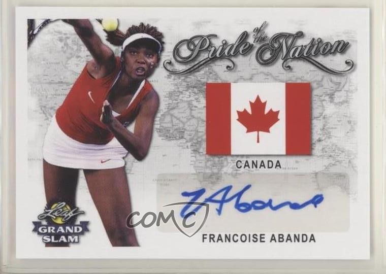 2018 Leaf Grand Slam Pride of the Nation Francoise Abanda #PN-FA1 Auto uk2