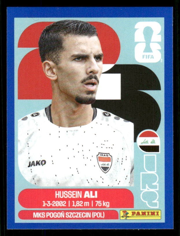 2026 USA Fifa World Cup Panini Sticker Blue Border HUSSEIN ALI Iraq IRQ4