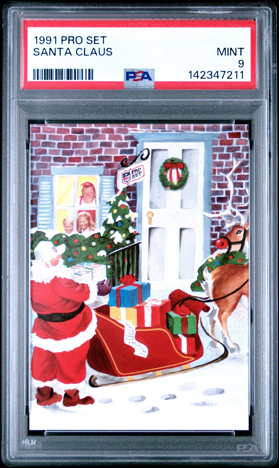 Santa Claus 1991 Pro Set Football PSA 9 Short Print SP