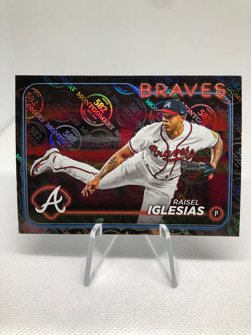 Raisel Iglesias 2024 Topps 582 Montgomery Club Foil Card #396 Braves