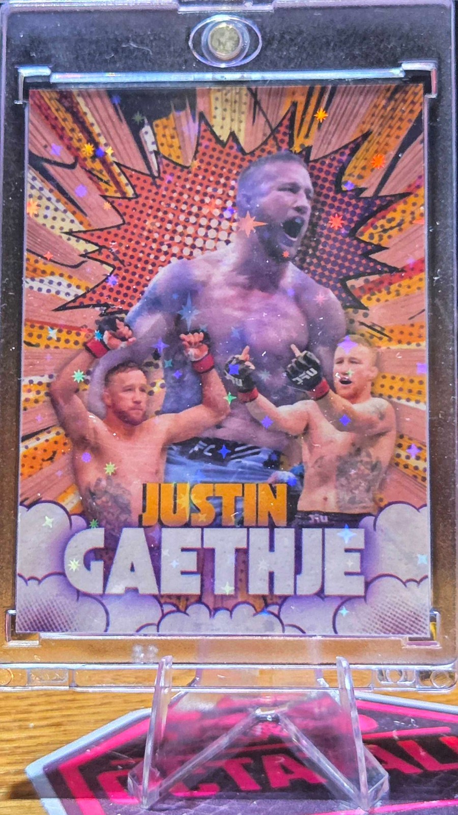 Justin Gaethje Custom UFC MMA Refractor Rookie Holo Prizm Rookie Card rc