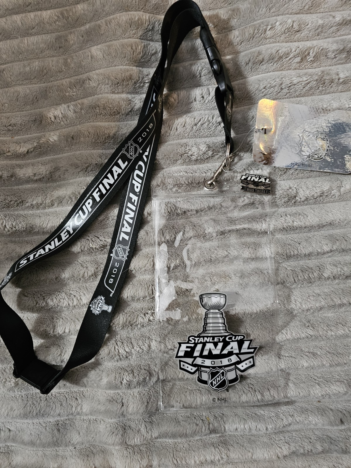 Capitals Vs Knights 2018 Stanley Cup Finals Lanyard With Ticket Holder & Pin NHL