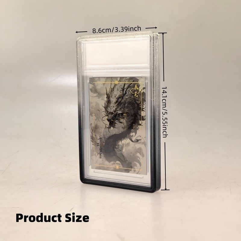 1/5/10pcs Gradient Bumper Guard Case for 35PT PSA Graded Card Slab W/ Back Panel