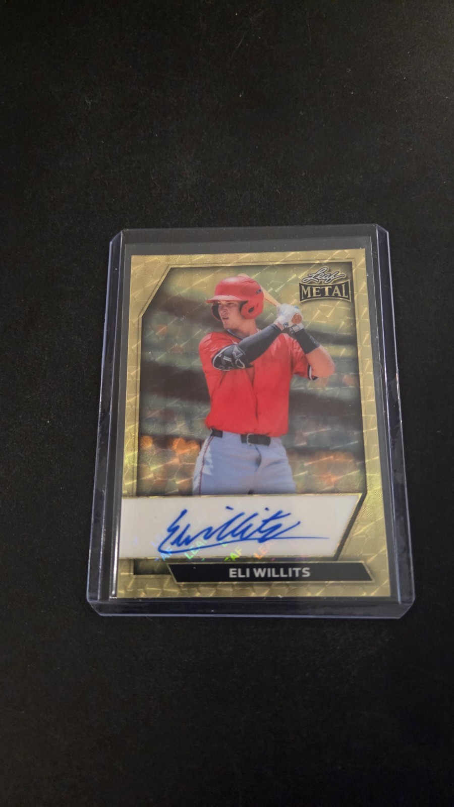 2026 Leaf Metal Baseball Eli Willits Super Prismatic 1/1 Auto Gold Vinyl Nats