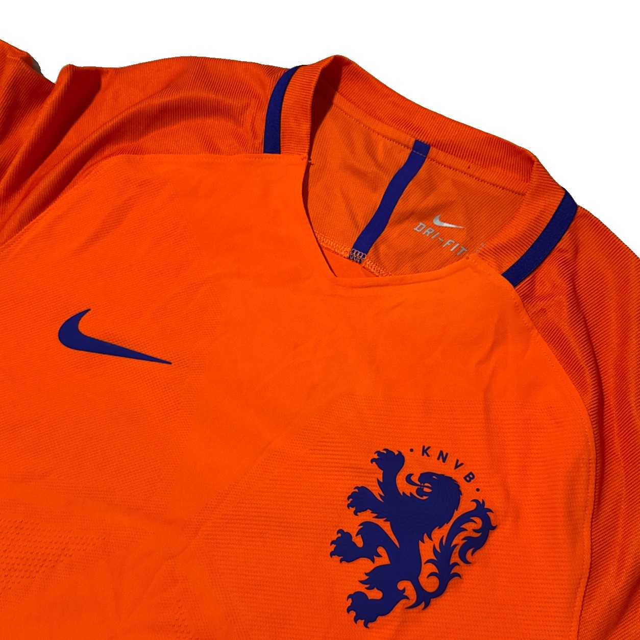 Nike Netherlands 2016 Home Authentic Jersey Medium Orange #14 Dri-Fit