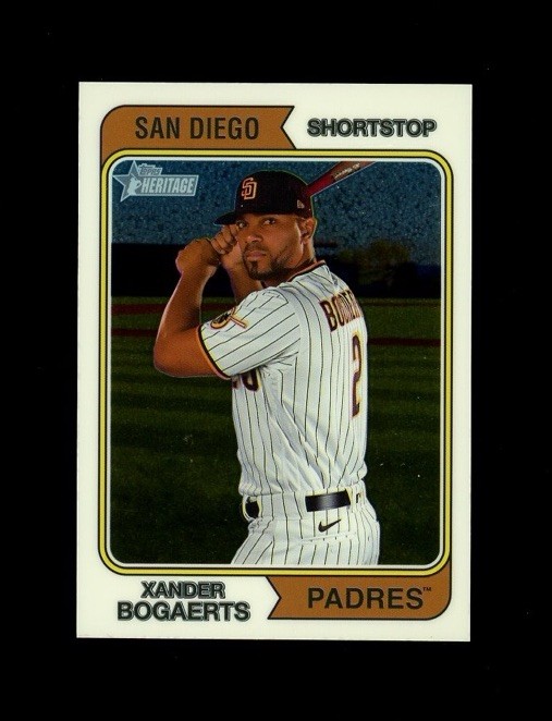 2023 Topps Heritage CHROME SP XANDER BOGAERTS /999! SD Padres STAR