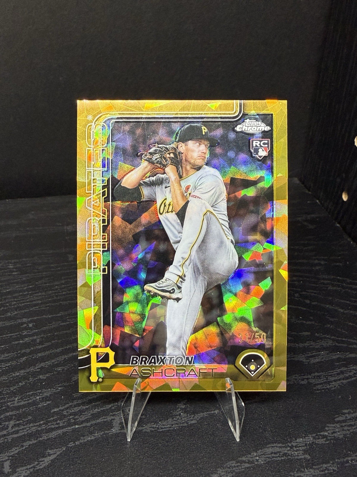 2025 Topps Chrome Update Sapphire – Braxton Ashcraft Gold /50 #USC142 (RC)