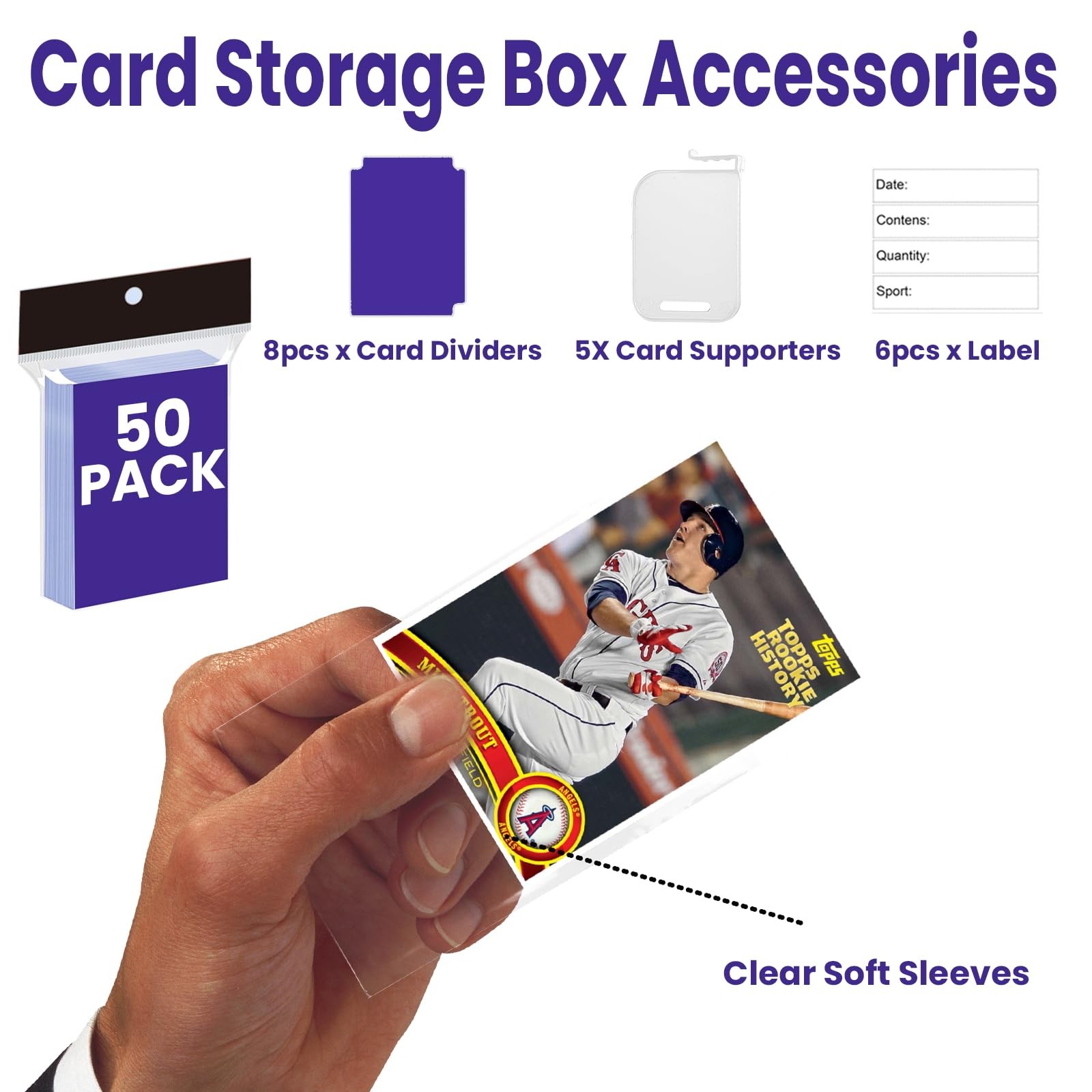 EBOAUSI Trading Card Storage Box Large-Capacity, Card Case–Holds 3940 Cards,I…