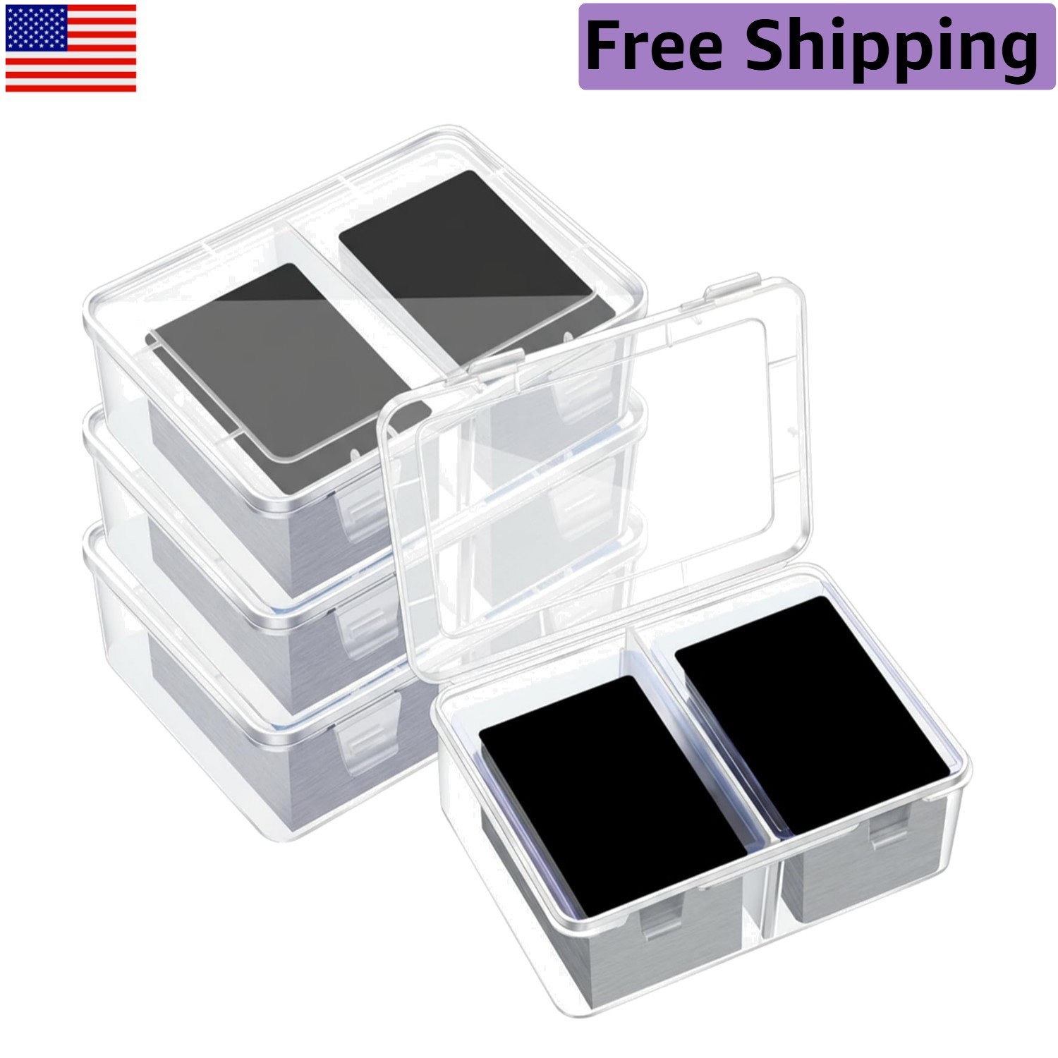 Compact 300-Card Storage Box with Removable Dividers – Waterproof & Durable