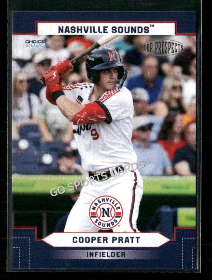 2026 AAA Top Prospects Nashville Sounds Cooper Pratt RC Rookie Brewers