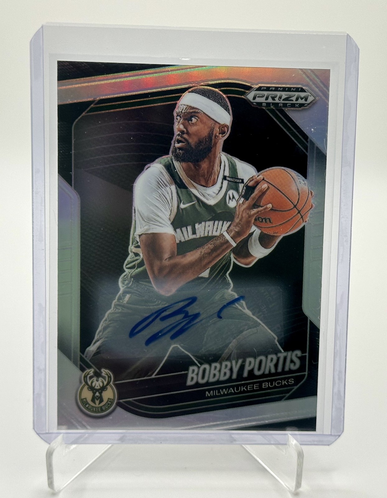 2024-25 Panini Prizm Black – Bobby Portis, Bobby Portis #222 Silver Prizm…