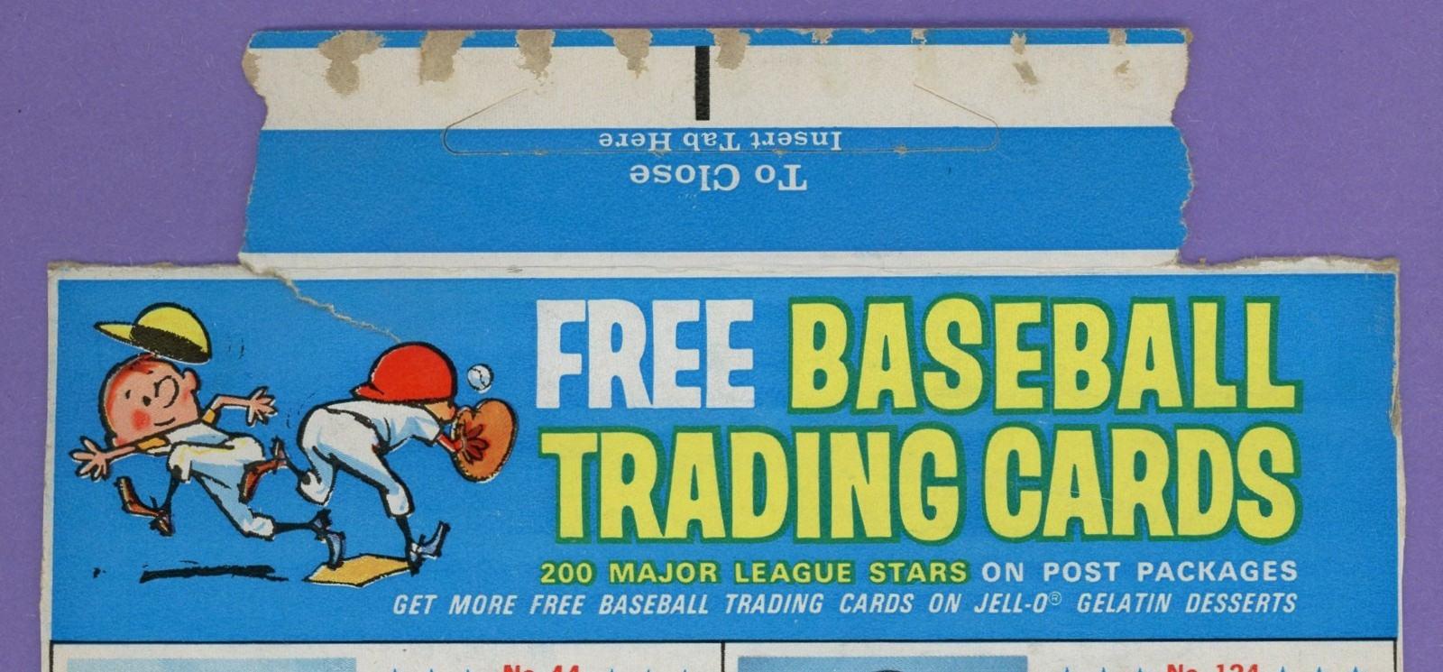 1963 Post Cereal Panel Sheet Orlando Cepeda, Pizarro Boros Alpha Bits 8 oz