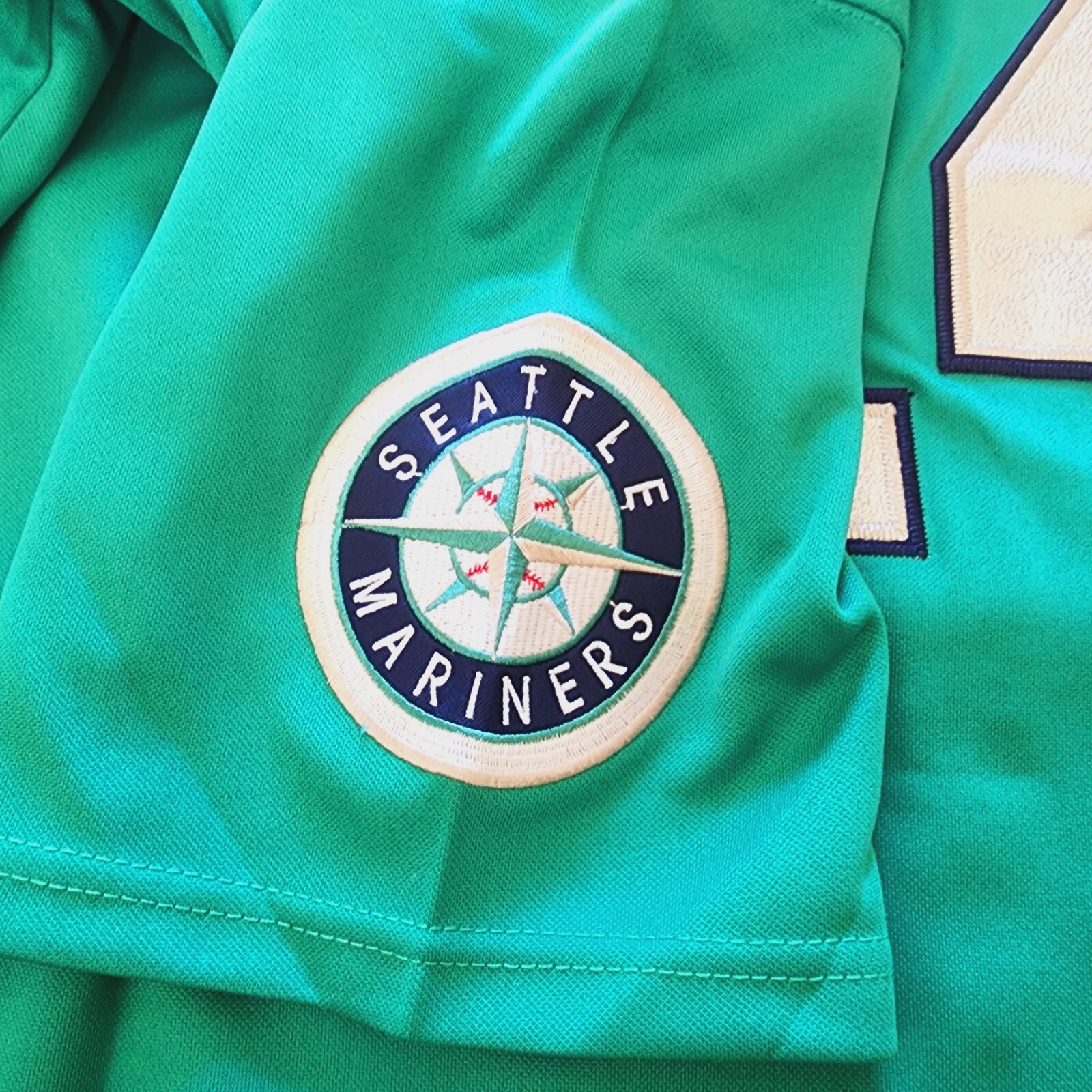 Ken Griffey Jr Seattle Mariners Throwback Jersey Stitched MENS Size LARGE