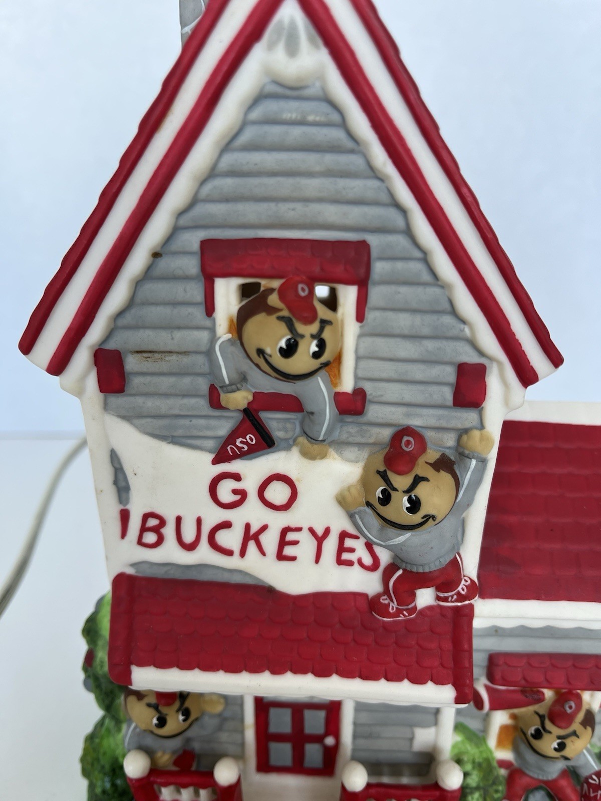 2003 Slavic Treasures Ohio State University Mascot Lighted Porcelain House