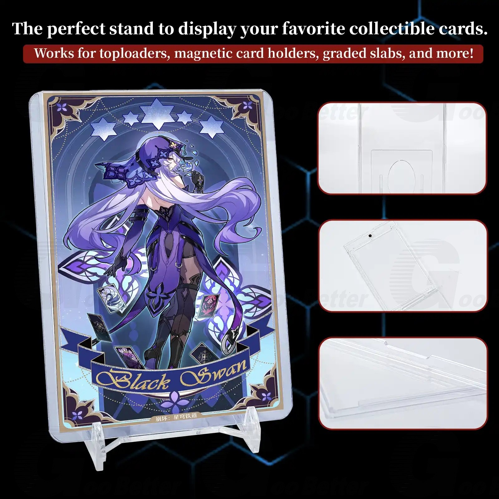 5Pcs Adjustable Clear Display Stand Easels for Cards Display Sports Cards Stand