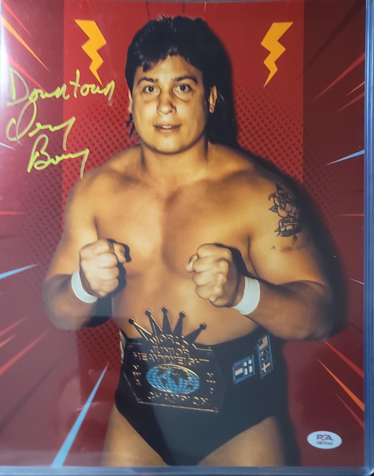 Downtown Denny Brown Funhouse (metallic 11×14) – NWA FCW photo signed auto auto