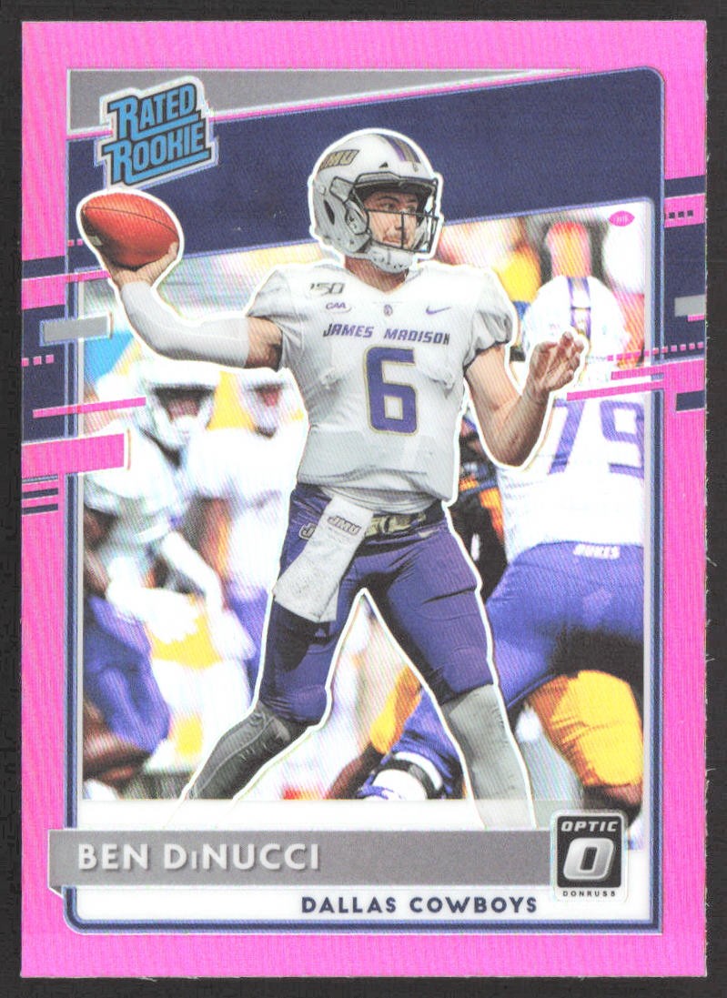 Ben DiNucci 2020 Donruss Optic Preview Pink #P-350 Dallas Cowboys