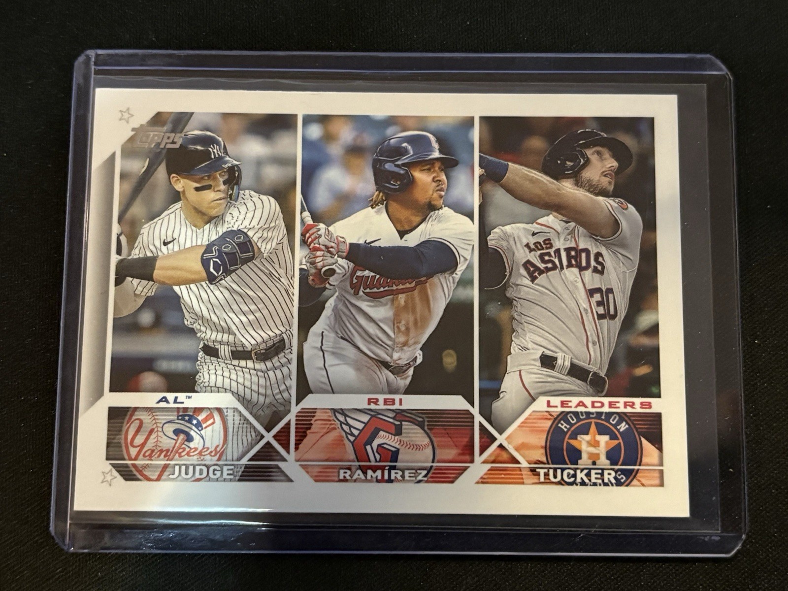 🔥Aaron Judge / Jose Ramirez / Kyle Tucker 2023 Topps Series 1 #241 RBI Leaders