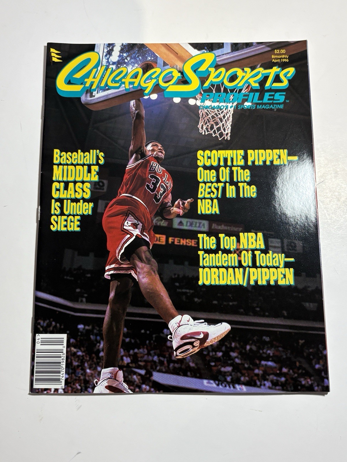 Scottie Pippen Chicago Sports Profiles magazine April 1996 Chicago Bulls