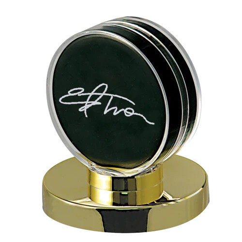 Ultra Pro Gold Base Puck Holder – Protective Display Case with Gold Pedestal