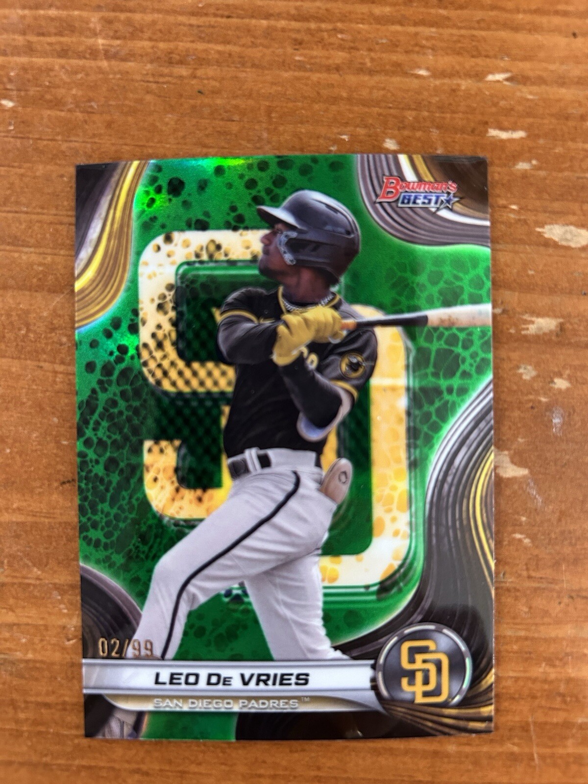 2024 Bowman’s Best Leo DeVries Green Wave Refractor/99 TP-18