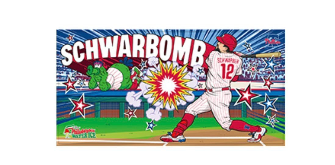 2024 Phillies SGA – Kyle Schwarber Beach Towel NEW
