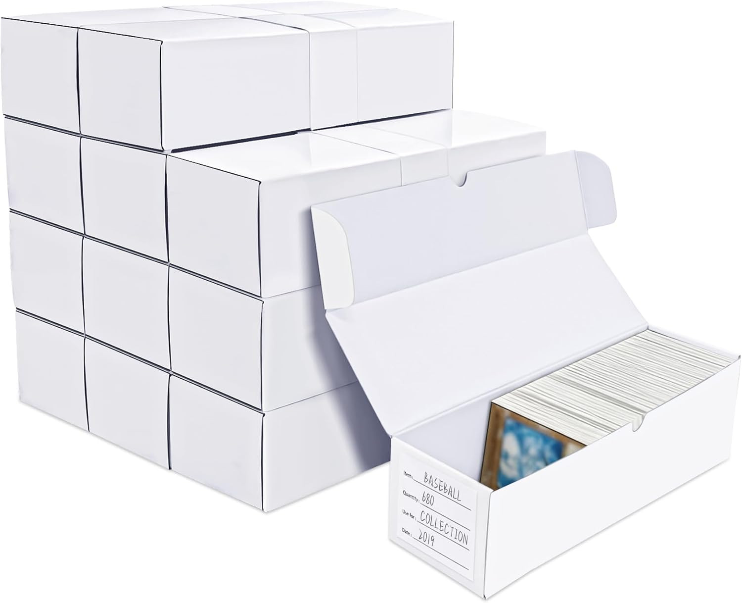 Trading Card Storage Boxes, 12 Pack 600 Count Cardboard Card Organizer for MTG,