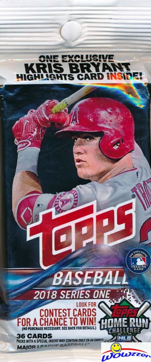 2018 Topps Series 1 Baseball EXCLUSIVE HUGE JUMBO FAT Pack-36 Cards-KRIS BRYANT!