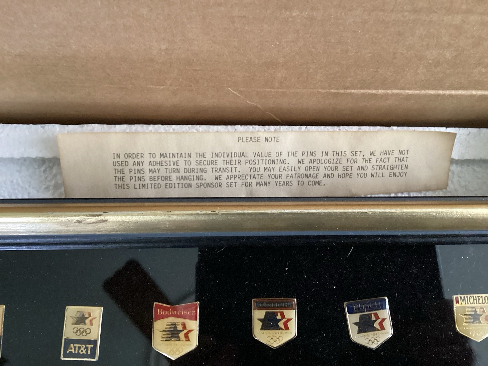 1984 Los Angeles Olympic Games Limited Edition Sponsor Pin Set
