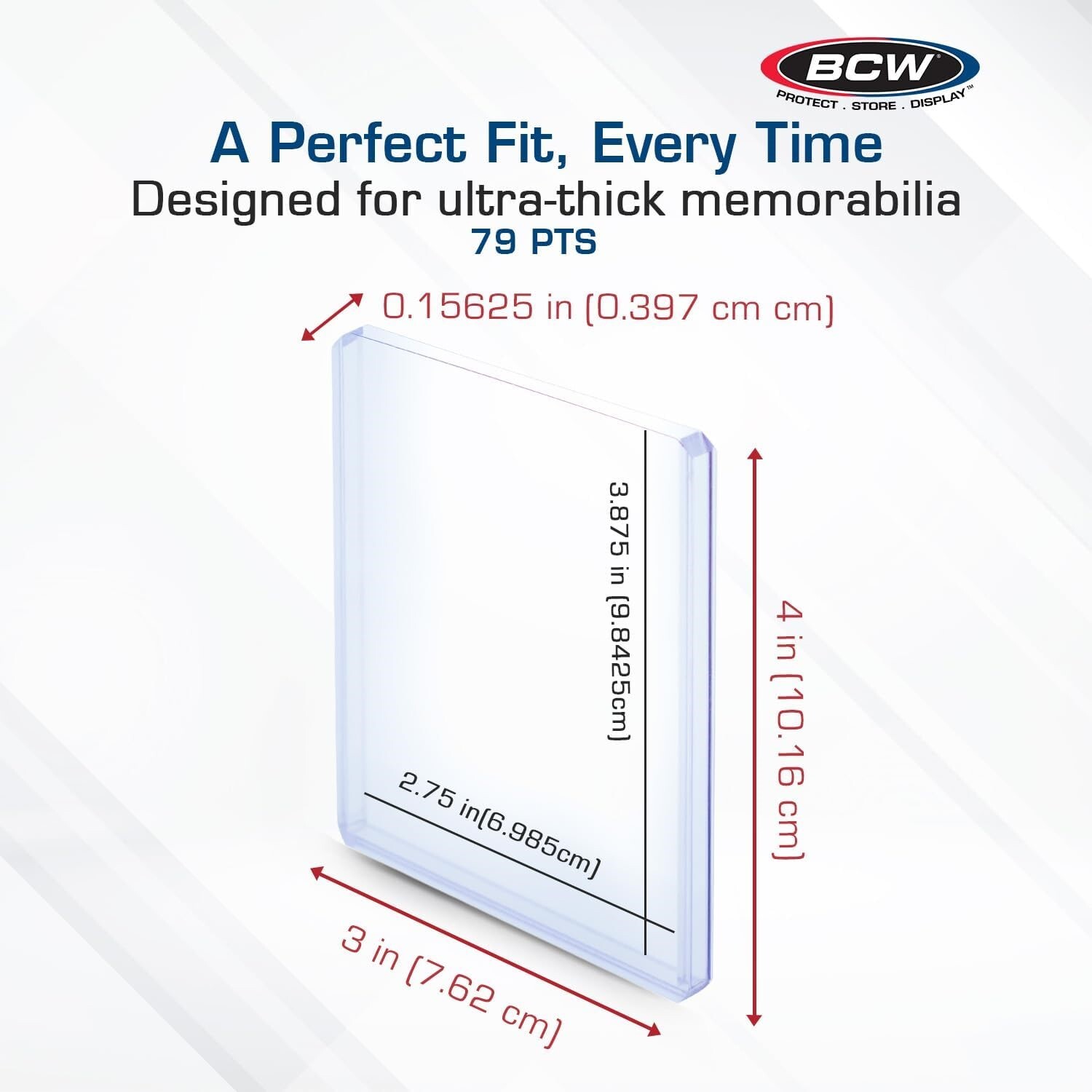 25 BCW Thick Card Topload 79 Pt. Holders 3×4 Quality Rigid PVC Clear Storage NEW