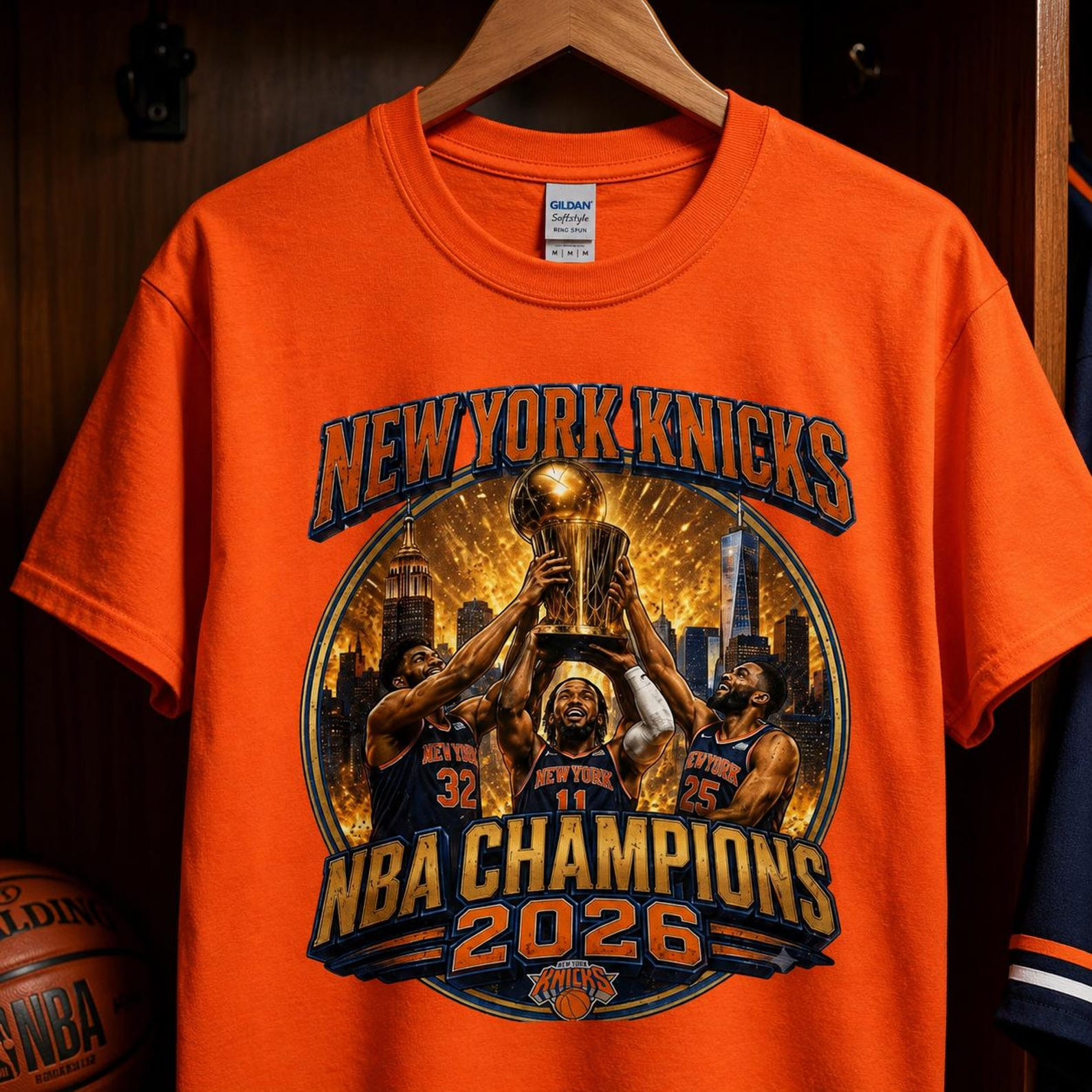 New York Knicks NBA Champions 2026 Graphic T-Shirt | Basketball Fan Tee FREESHIP