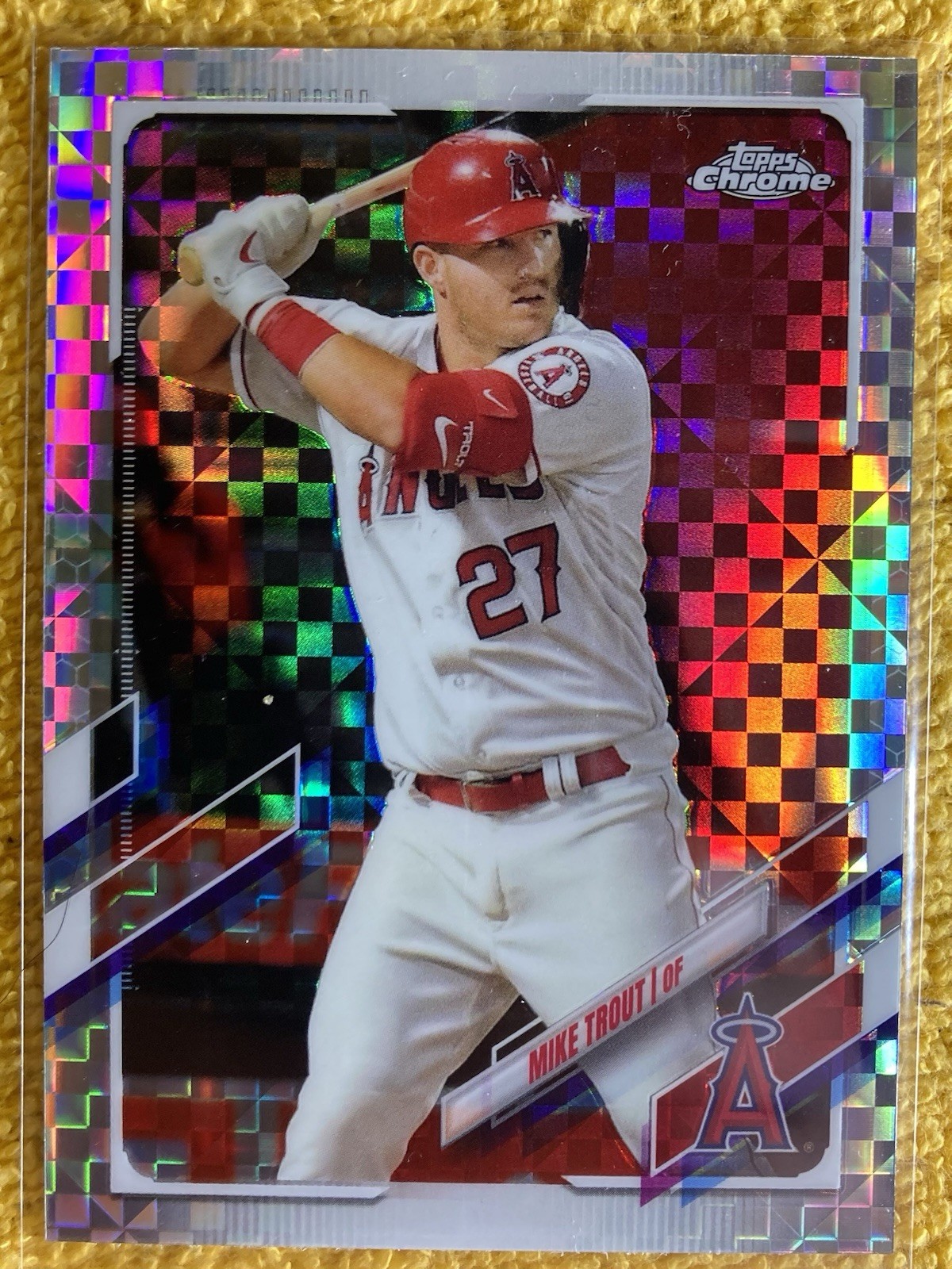 MIKE TROUT 2017 thru 2025 Topps Chrome Nine(9) Card X-FRACTOR Lot