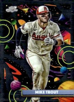 Mike Trout 2025 Topps Chrome Cosmic #188 Los Angeles Angels