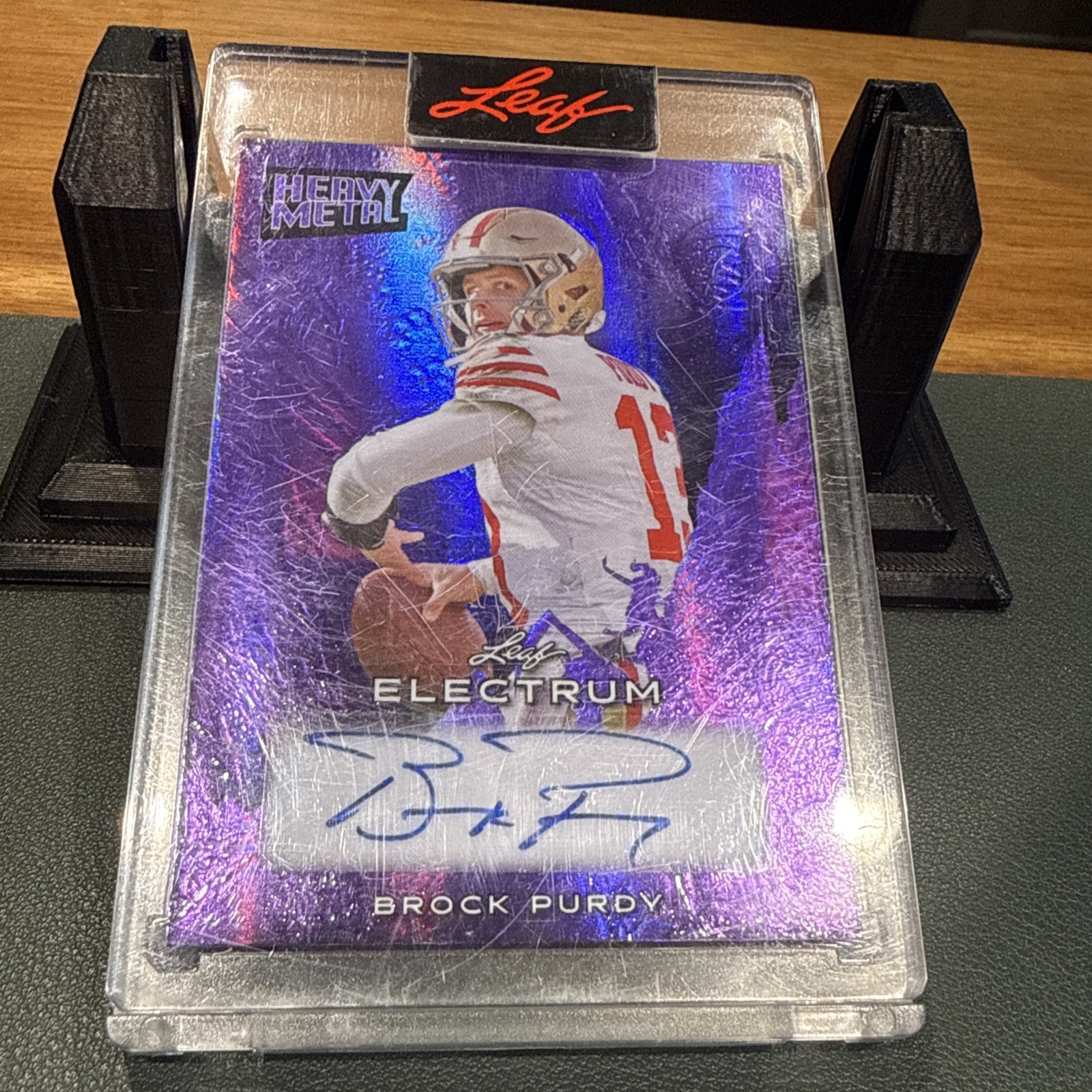 Brock Purdy HM-BP1 2024 Leaf Electrum Multi-Sport Heavy Metal Platinum Auto 4/7