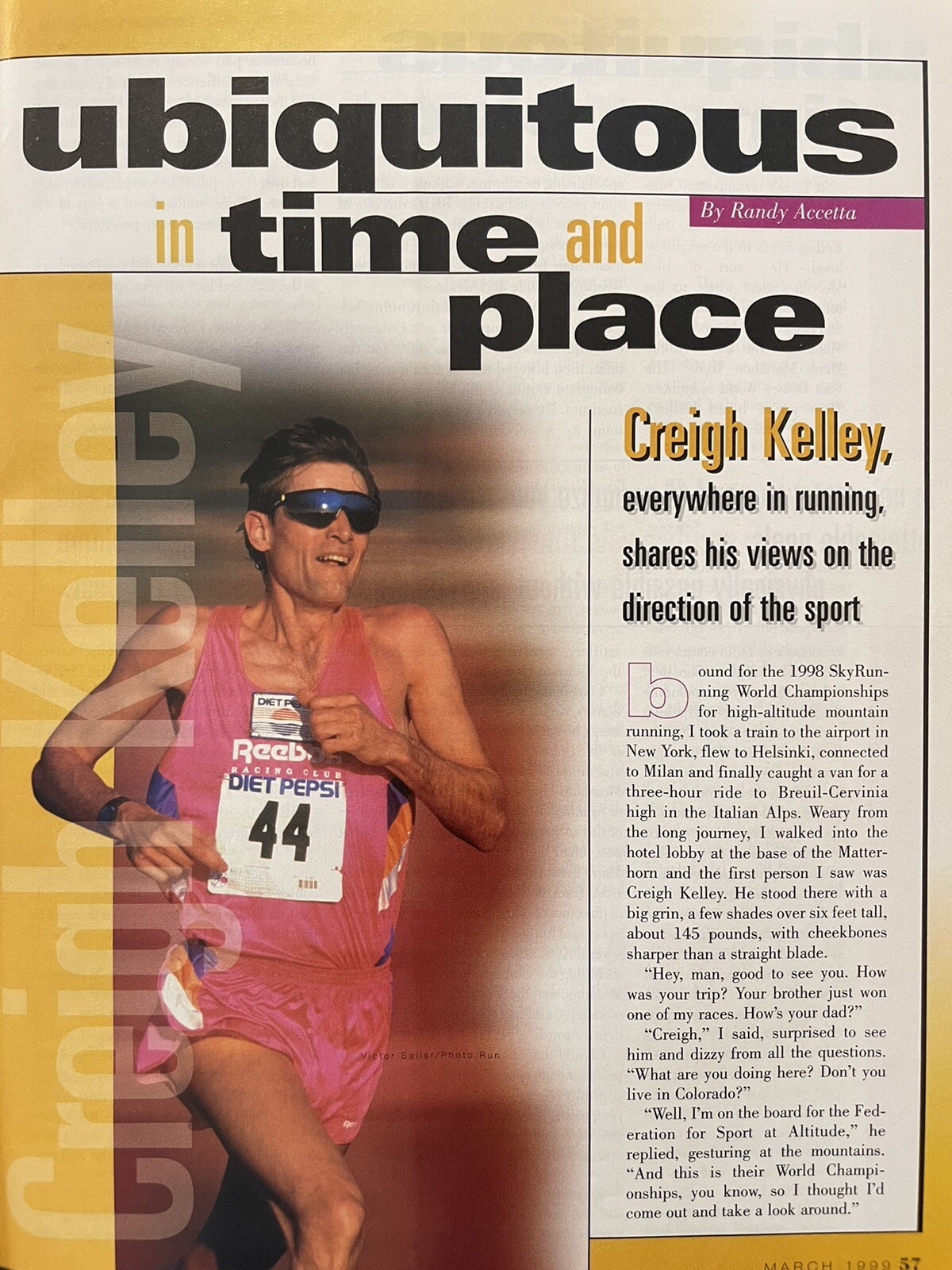 1999 Running Times Magazine March Shoe Buyer Guide, Nike ad