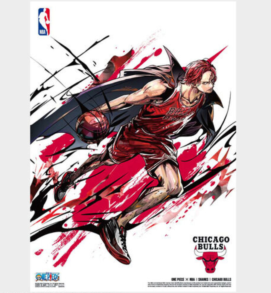 ONE PIECE x NBA Mini Poster Set 10 Sheets Limited Japan Official New