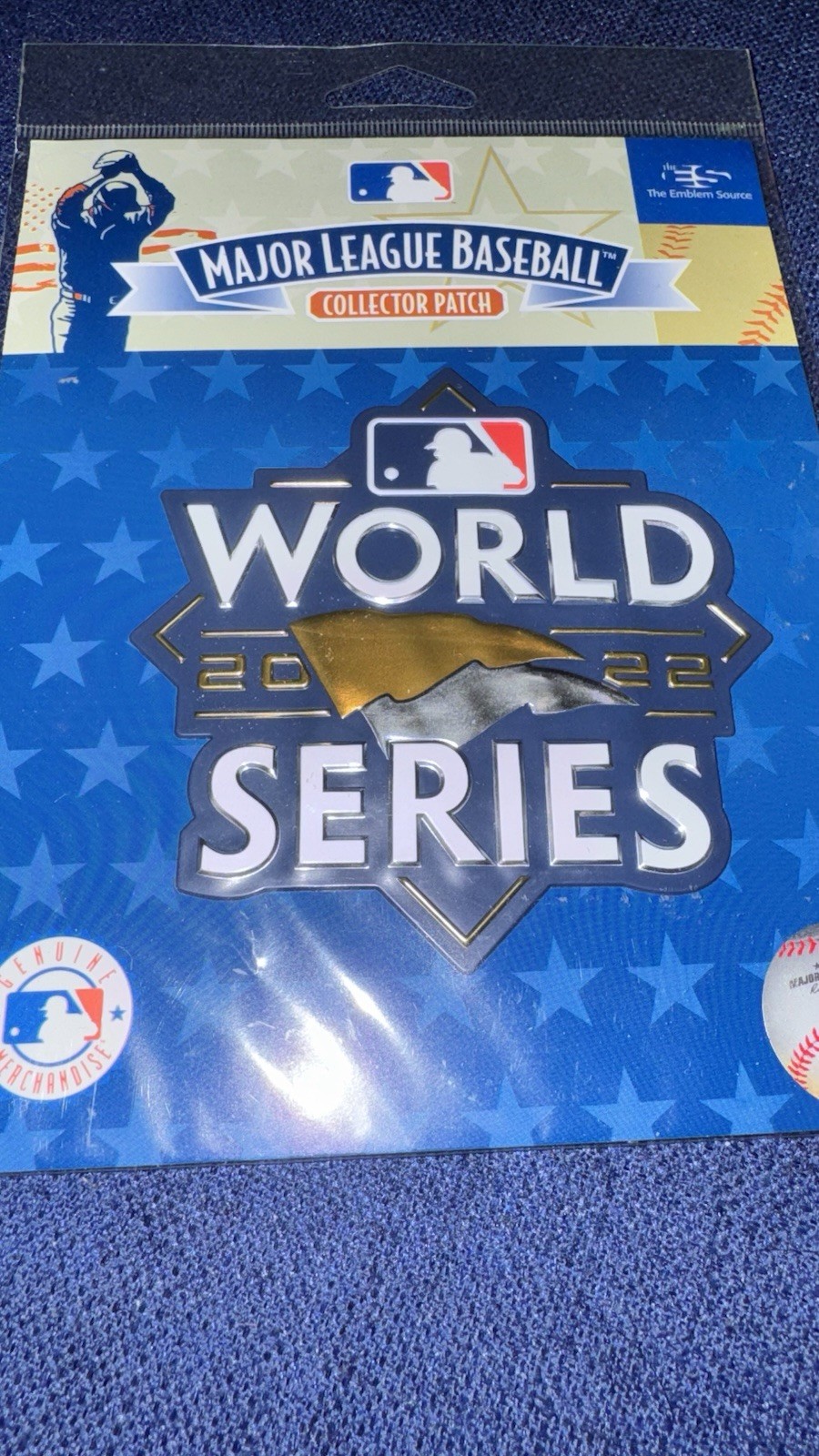2022 World Series TPU SHINY Sleeve Patch 4″x4″ Phillies Astros Official On Field