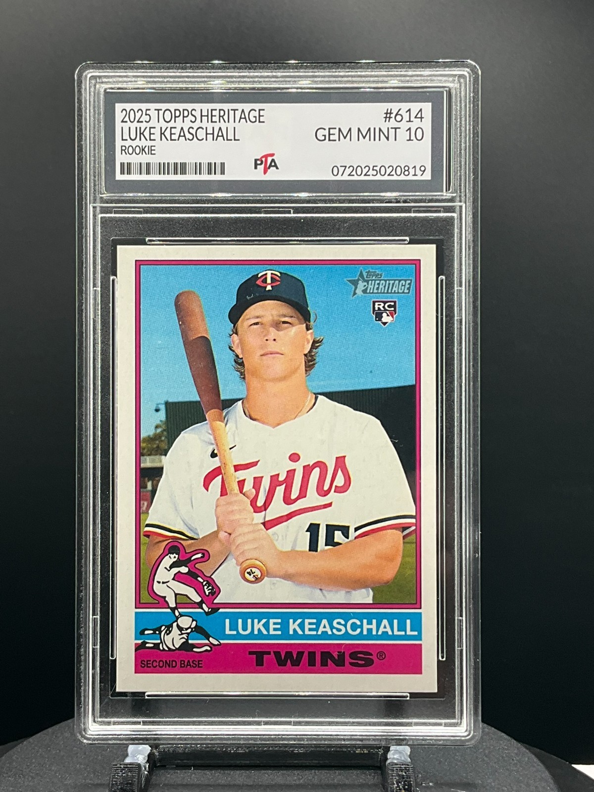 2025 Topps Heritage #614 Luke Keaschall True Rookie Twins~ GEM MINT PTA 10🔥