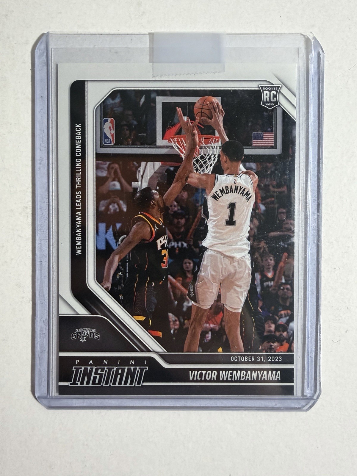 2023-24 Victor Wembanyama #26 Panini Instant Basketball Rookie RC SA Spurs