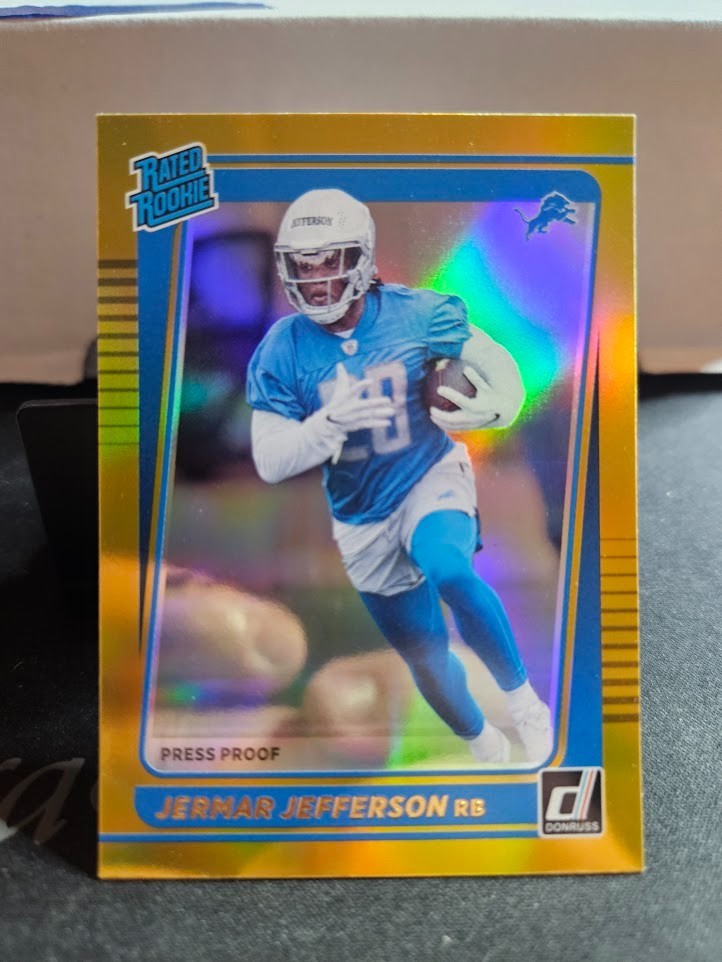 2021 Donruss Football Premium Gold Press Proof #297 Jermar Jefferson Rookie
