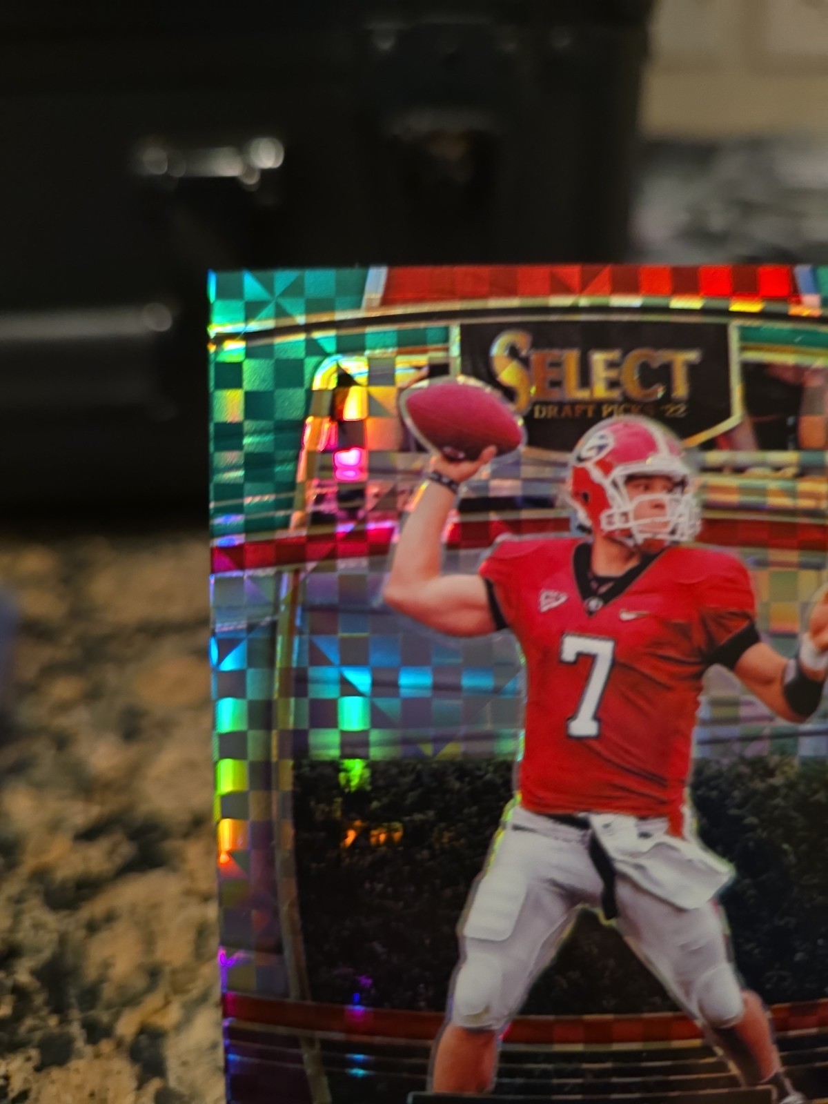 2022 Select Draft Picks Matthew Stafford Green & Pupler Squares Prizm 48/100