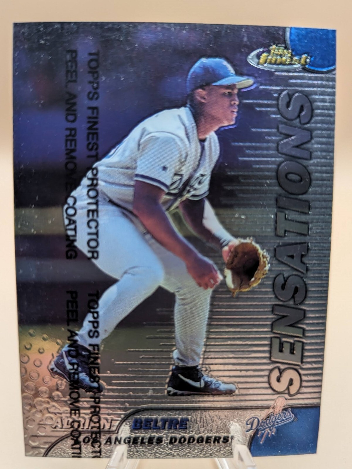 1999 Topps Finest Adrian Beltre Sensations card with coating #126 Dodgers HOF